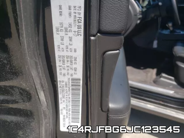 1C4RJFBG6JC123545 фото 2