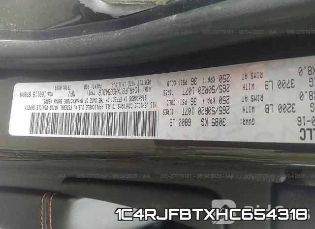 1C4RJFBTXHC654318 фото 10