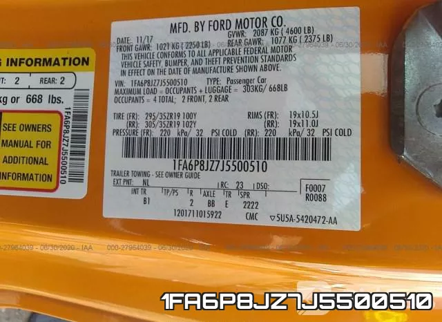 1FA6P8JZ7J5500510 фото 10