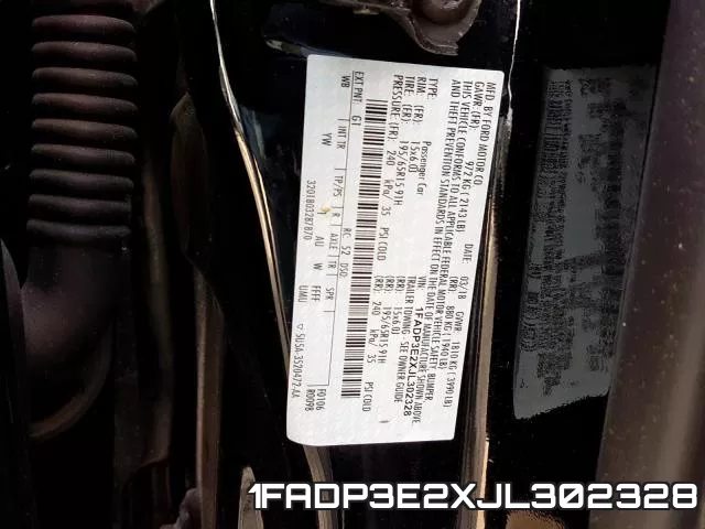 1FADP3E2XJL302328 фото 2