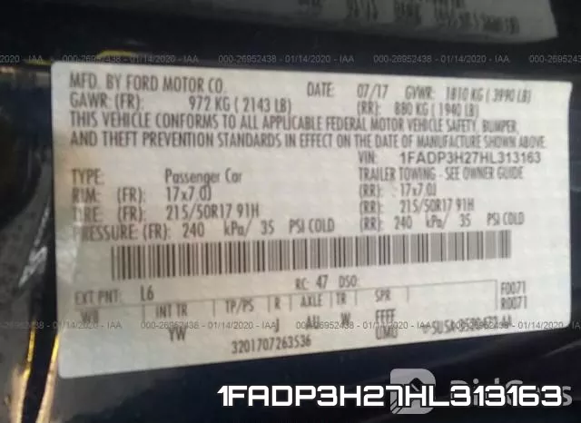 1FADP3H27HL313163 фото 10