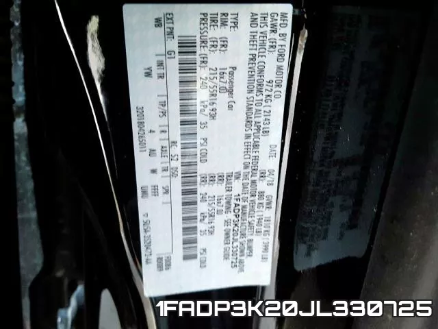 1FADP3K20JL330725 фото 2