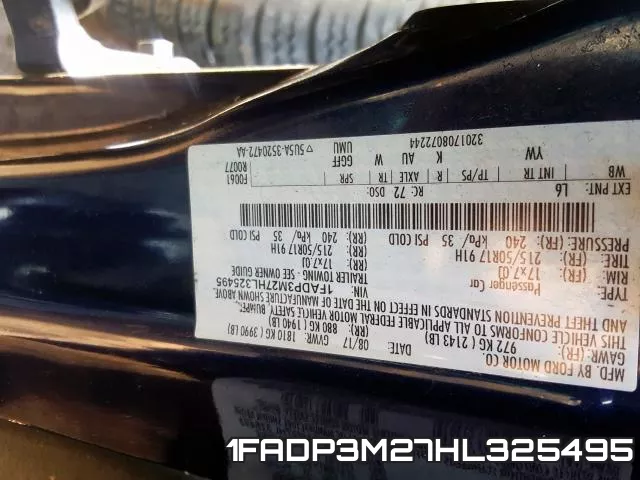 1FADP3M27HL325495 фото 2