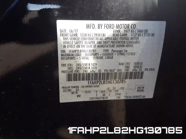 1FAHP2L82HG130785 фото 2