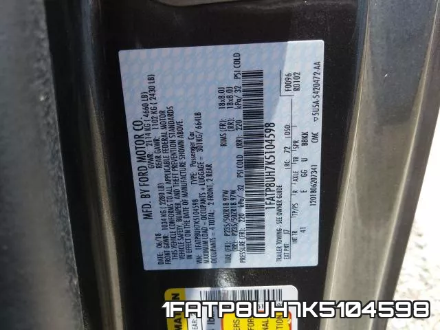1FATP8UH7K5104598 фото 2