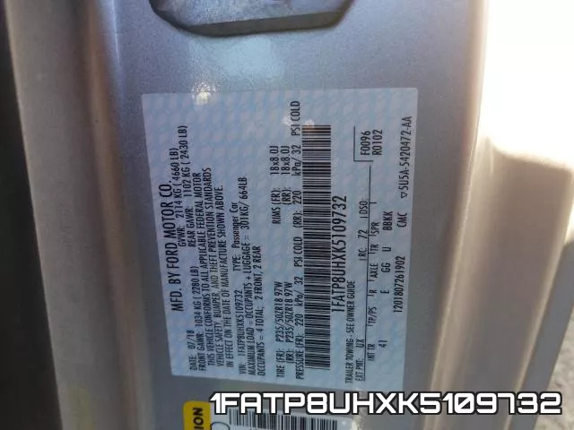 1FATP8UHXK5109732 фото 2