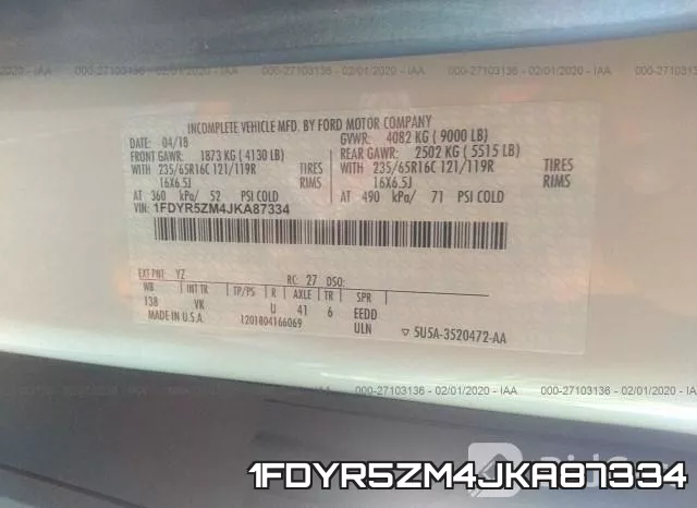 1FDYR5ZM4JKA87334 фото 10