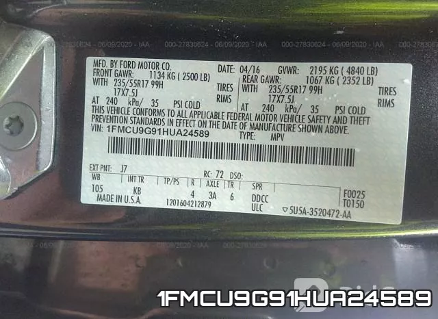 1FMCU9G91HUA24589 фото 10