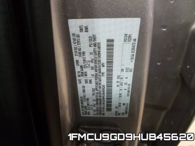 1FMCU9GD9HUB45620 фото 2