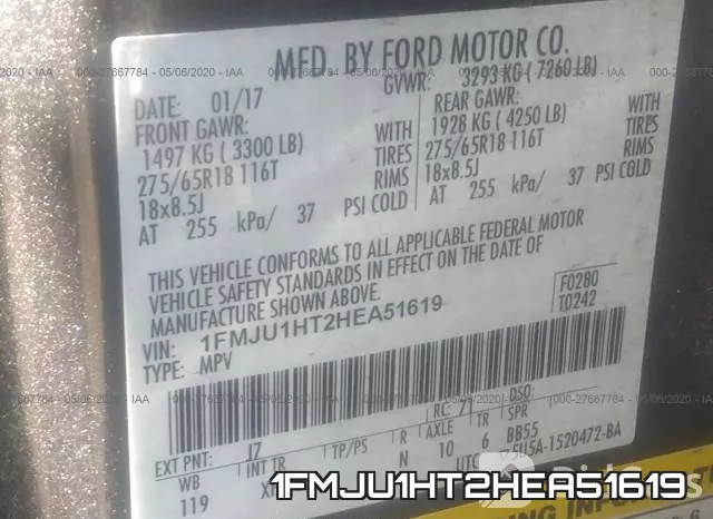 1FMJU1HT2HEA51619 фото 10