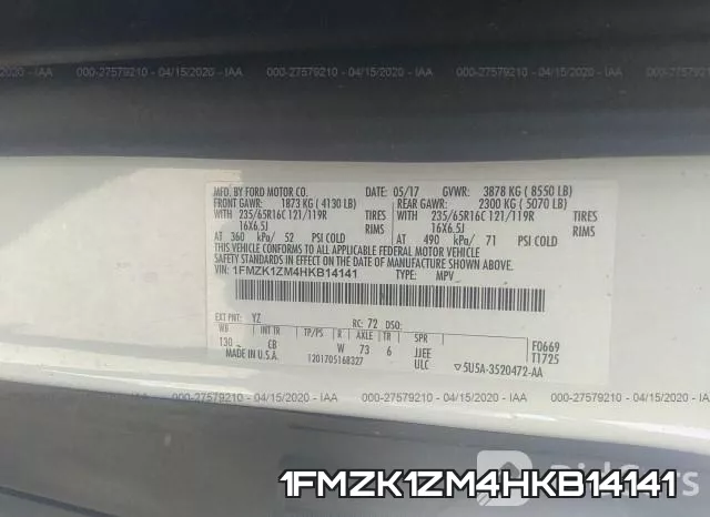 1FMZK1ZM4HKB14141 фото 10