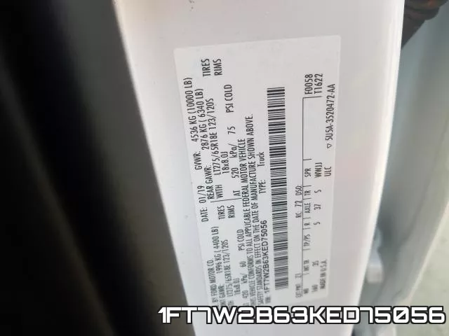 1FT7W2B63KED75056 фото 2