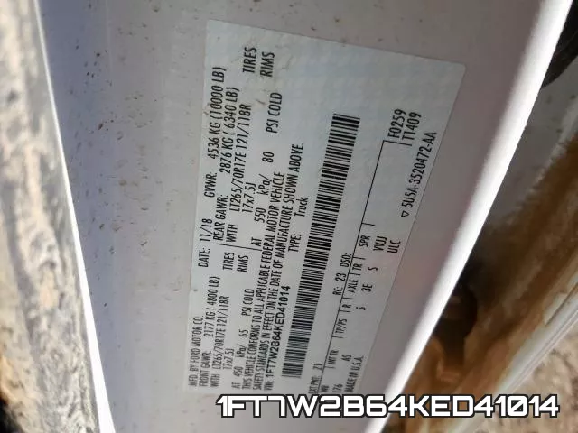 1FT7W2B64KED41014 фото 2