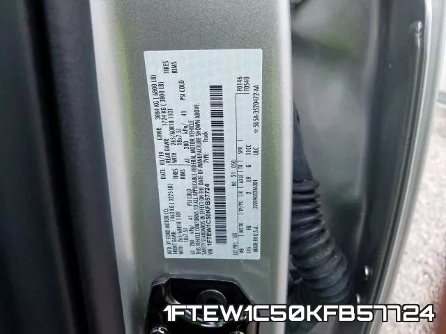 1FTEW1C50KFB57724 фото 2