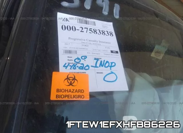 1FTEW1EFXHFB86226 фото 9
