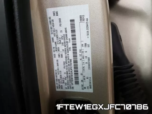 1FTEW1EGXJFC70786 фото 2
