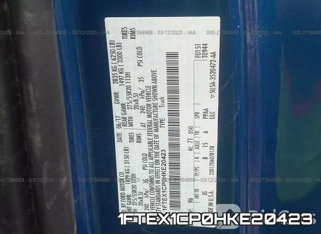 1FTEX1CP0HKE20423 фото 10