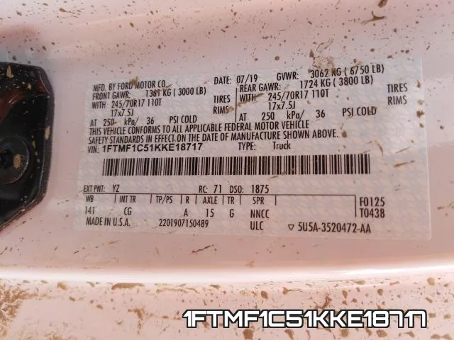 1FTMF1C51KKE18717 фото 2