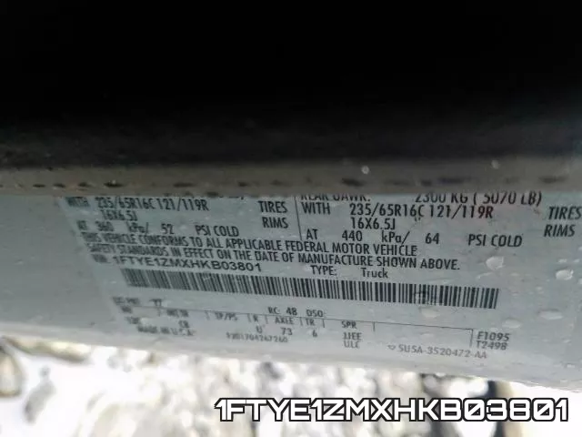 1FTYE1ZMXHKB03801 фото 2