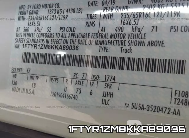 1FTYR1ZM8KKA89036 фото 10