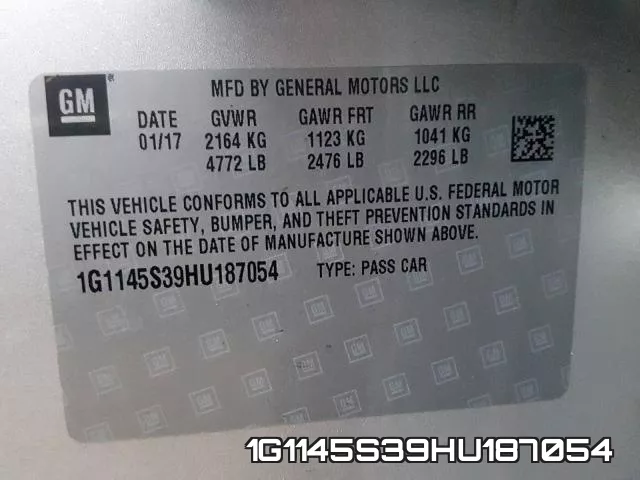1G1145S39HU187054 фото 2