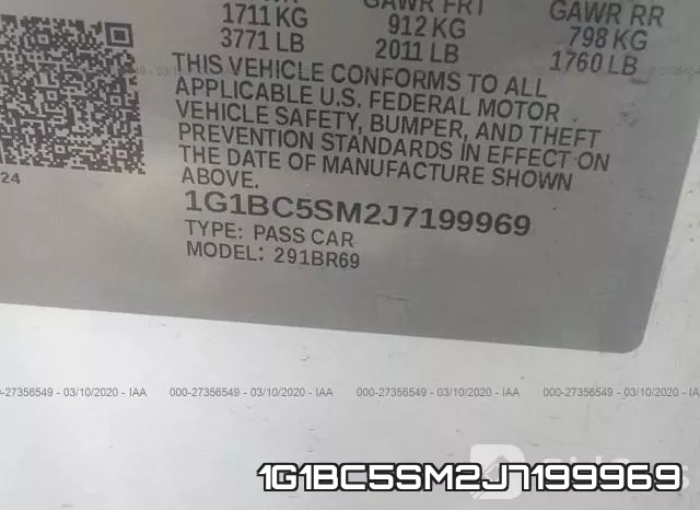 1G1BC5SM2J7199969 фото 10