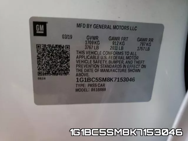 1G1BC5SM8K7153046 фото 2