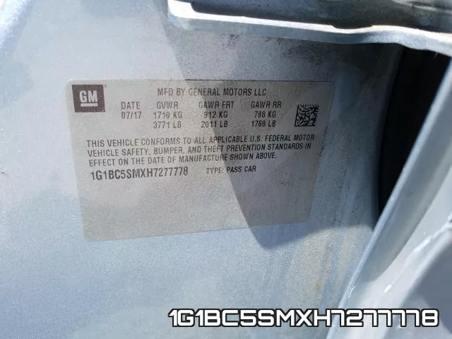 1G1BC5SMXH7277778 фото 2