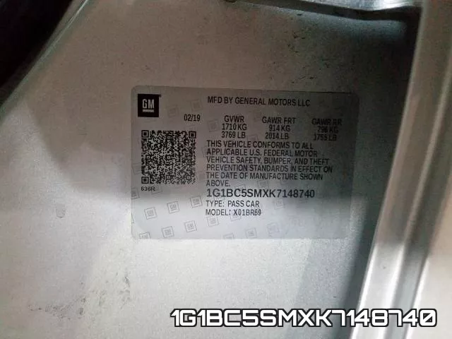 1G1BC5SMXK7148740 фото 2