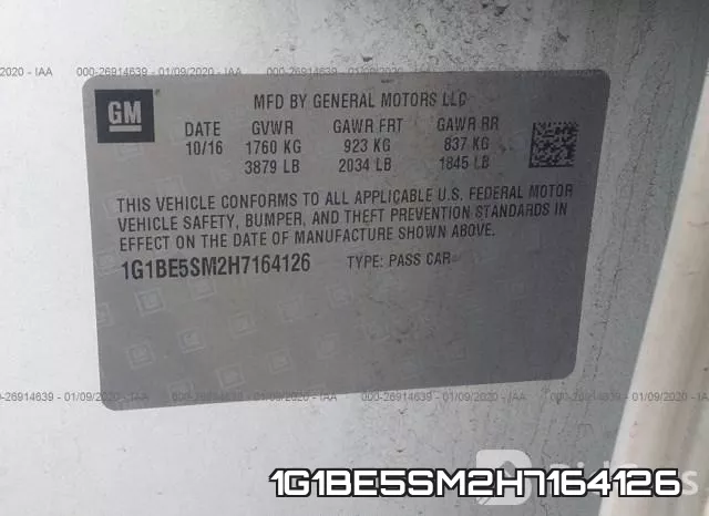 1G1BE5SM2H7164126 фото 10