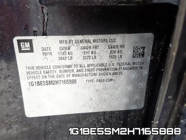 1G1BE5SM2H7165888 фото 2
