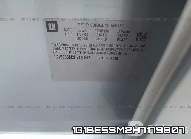 1G1BE5SM2H7179807 фото 10