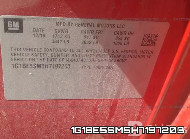 1G1BE5SM5H7197203 фото 10