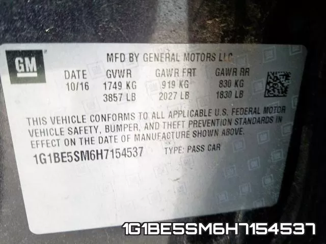 1G1BE5SM6H7154537 фото 2