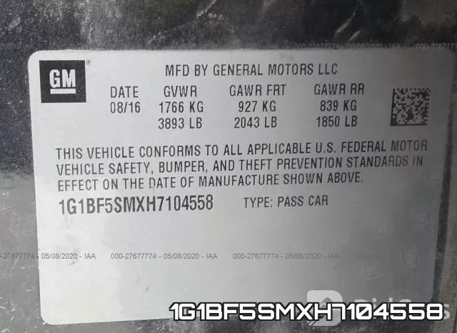 1G1BF5SMXH7104558 фото 10