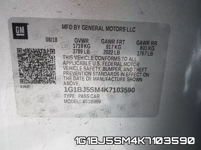 1G1BJ5SM4K7103590 фото 2