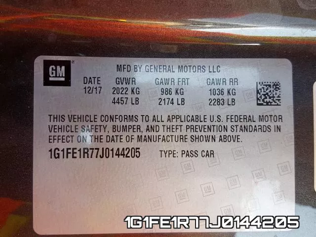 1G1FE1R77J0144205 фото 2