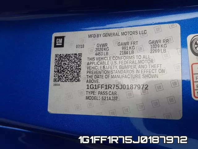 1G1FF1R75J0187972 фото 2