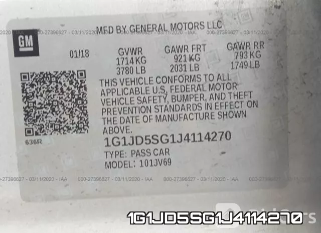 1G1JD5SG1J4114270 фото 10