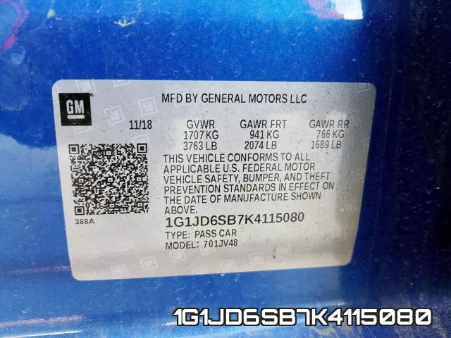 1G1JD6SB7K4115080 фото 2