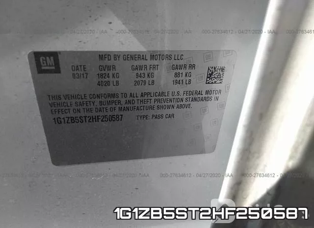 1G1ZB5ST2HF250587 фото 10