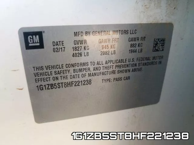 1G1ZB5ST8HF221238 фото 2