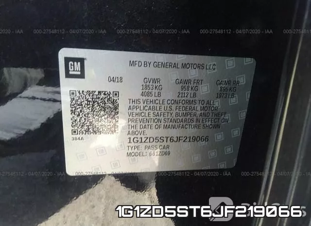 1G1ZD5ST6JF219066 фото 10