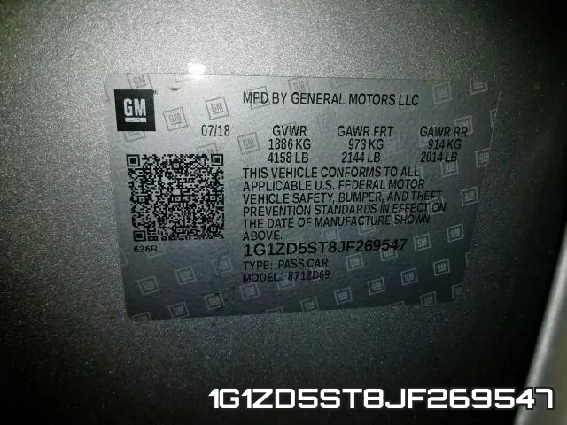 1G1ZD5ST8JF269547 фото 2