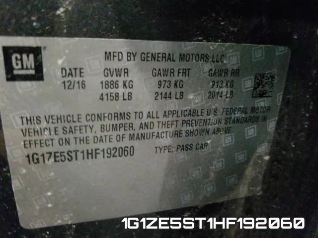 1G1ZE5ST1HF192060 фото 2