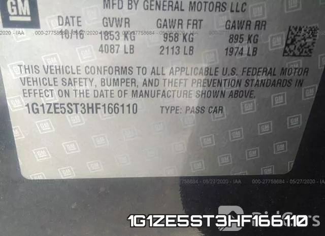 1G1ZE5ST3HF166110 фото 10