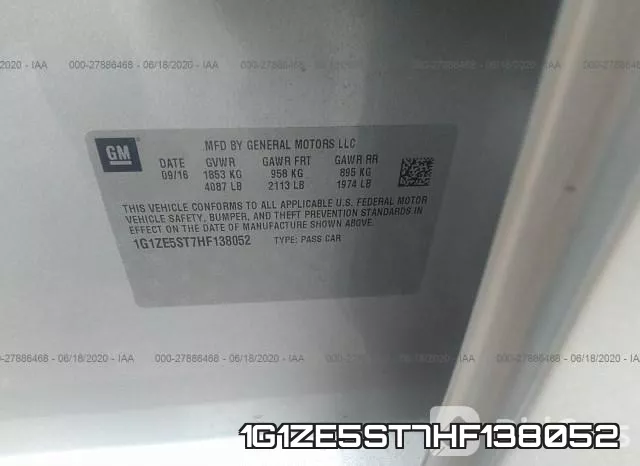 1G1ZE5ST7HF138052 фото 10