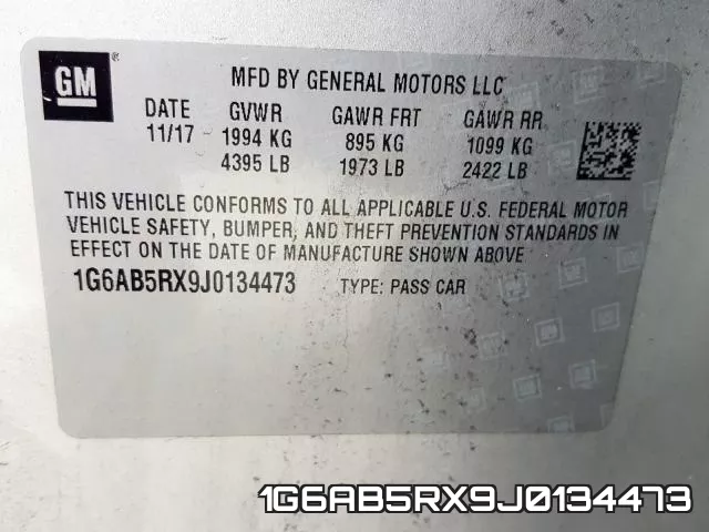 1G6AB5RX9J0134473 фото 2