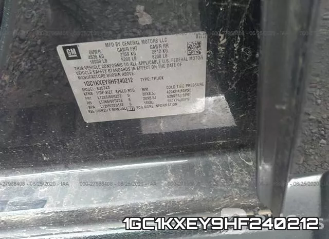1GC1KXEY9HF240212 фото 10