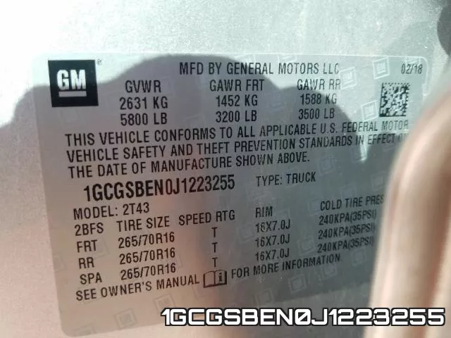1GCGSBEN0J1223255 фото 2